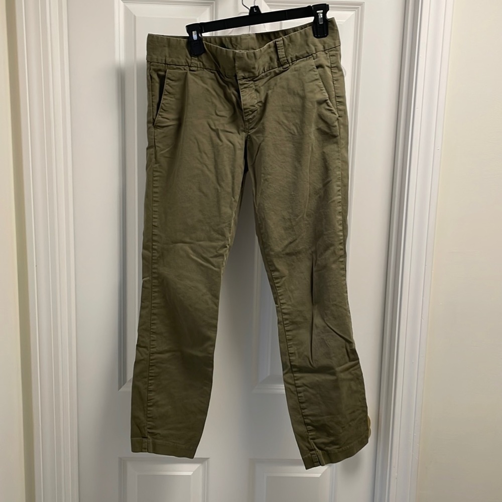 J. Crew - Andie Chinos - Size 10 Tall - 2013 - fatigue green